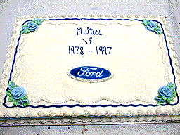 Ford Multics farewell cake with f